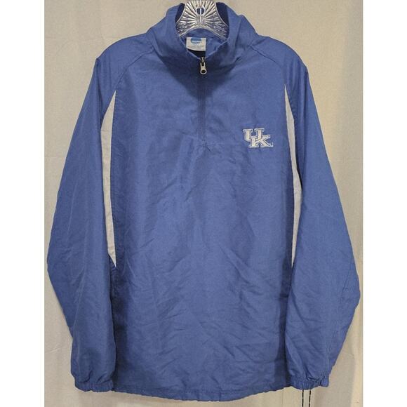 University Of Kentucky UK 1/4 Zip Pullover Windbreaker NCAA By KA Men's Sz Mediu - Picture 1 of 10